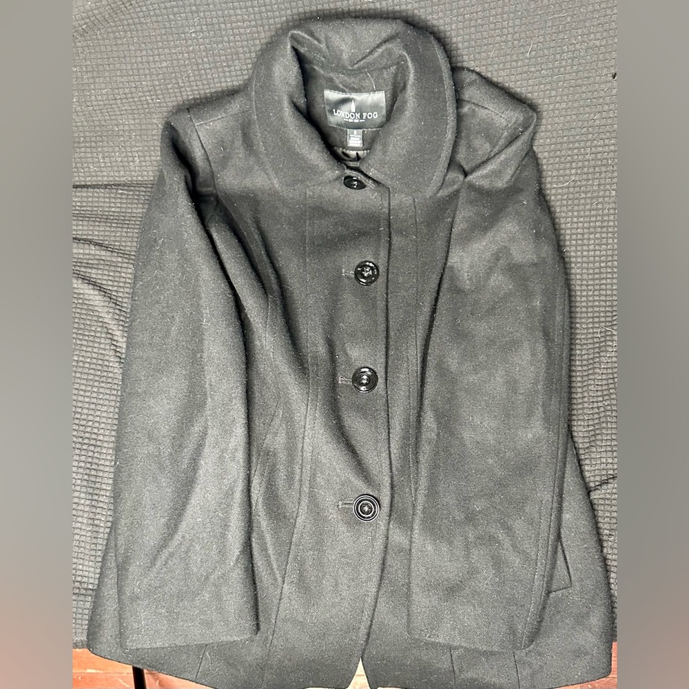 London Fog Black Peacoat